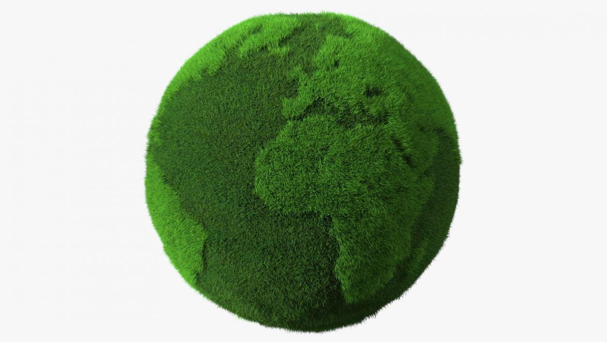 3D model Grass Stylized Earth Globe Fur