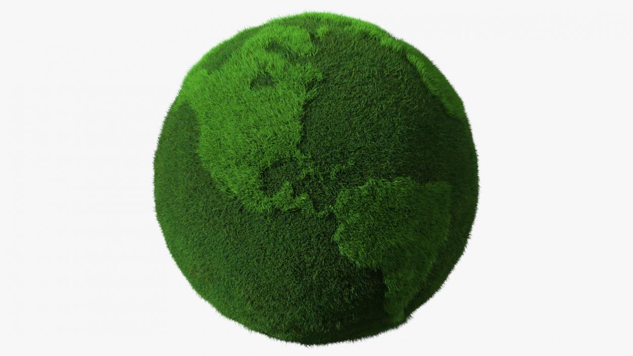 3D model Grass Stylized Earth Globe Fur