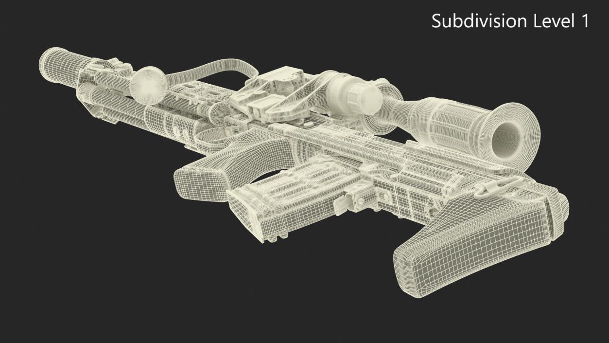 Camouflage Sniper Rifle Dragunov SVU with Scope 3D