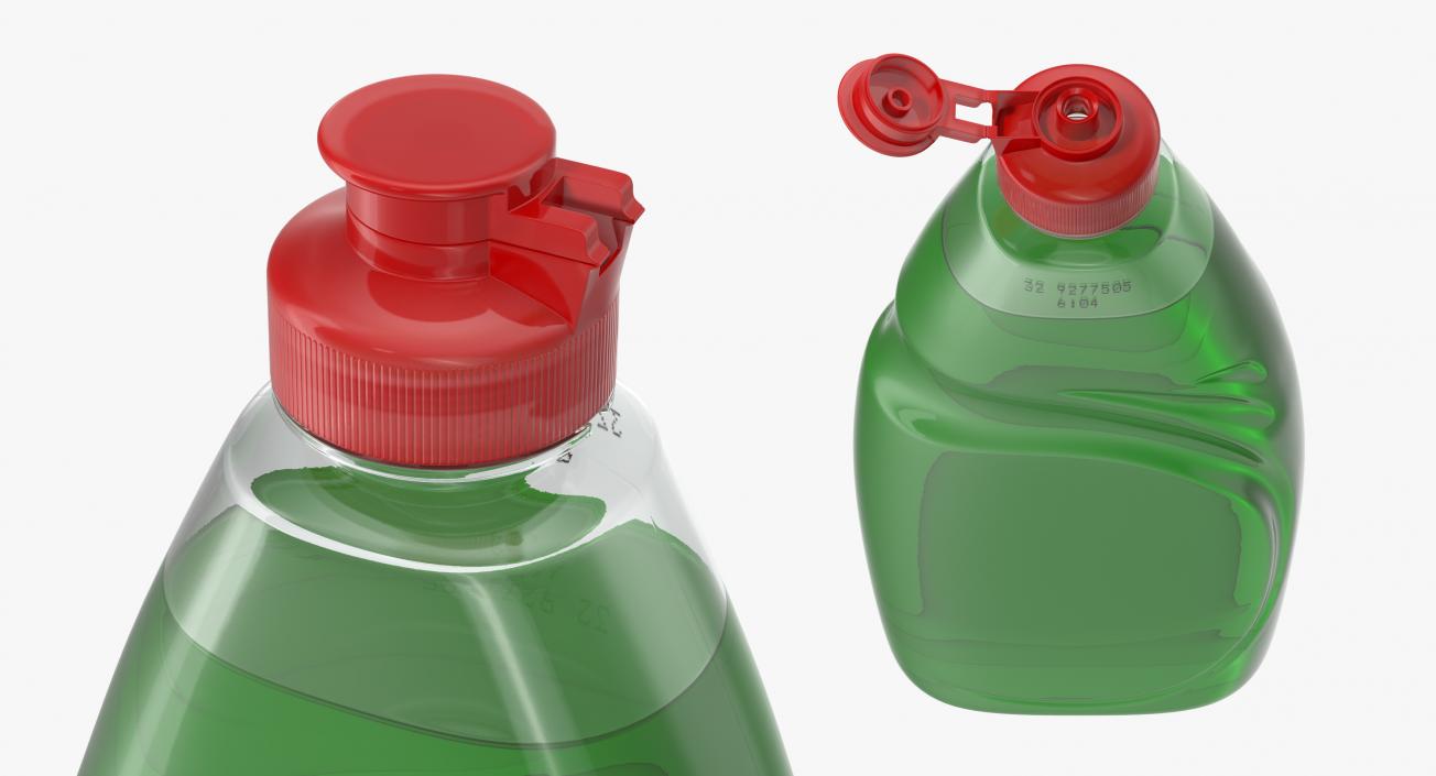 Green Dishwashing Liquid 3D model