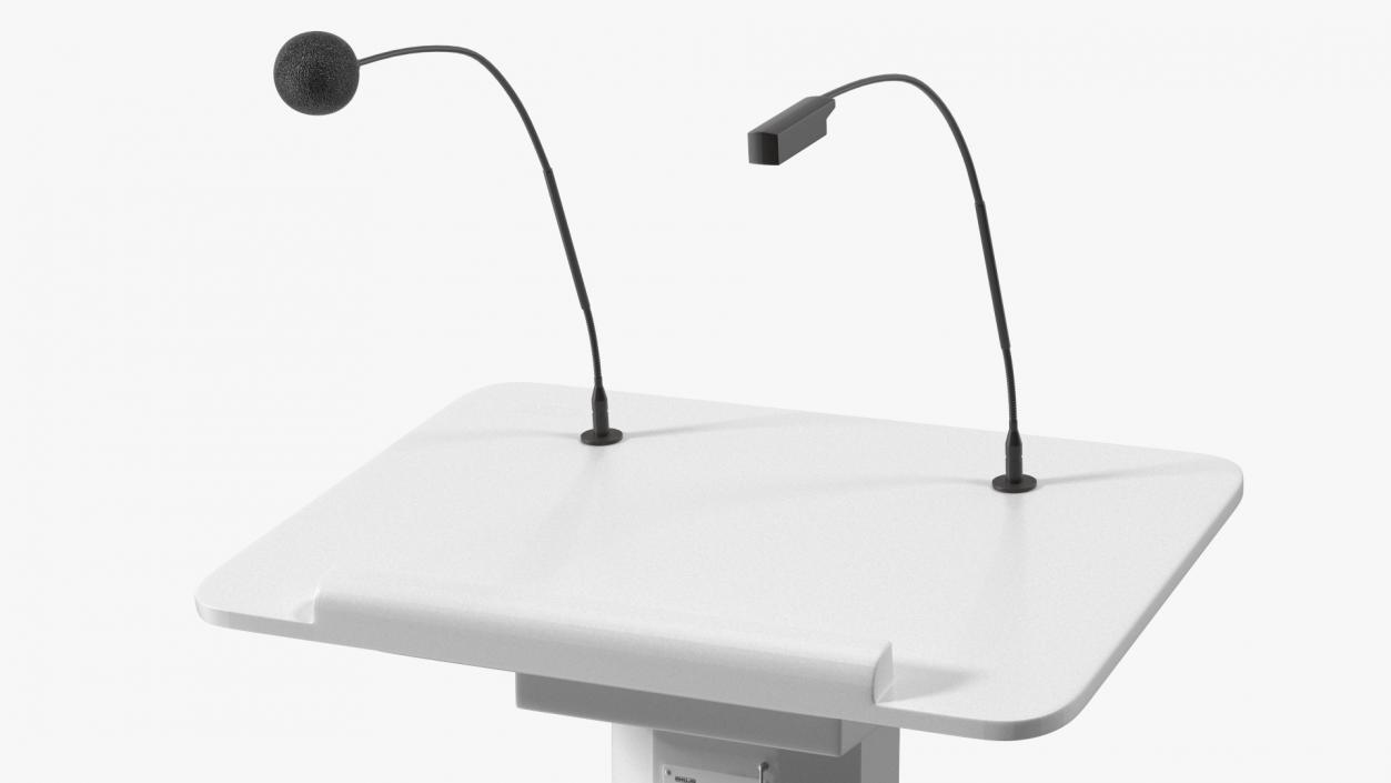 3D model Portable Lectern System Ahuja ASL-3000R White