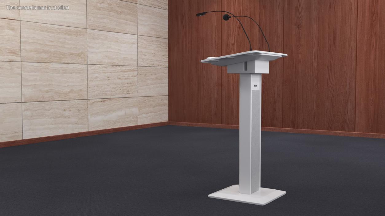 3D model Portable Lectern System Ahuja ASL-3000R White