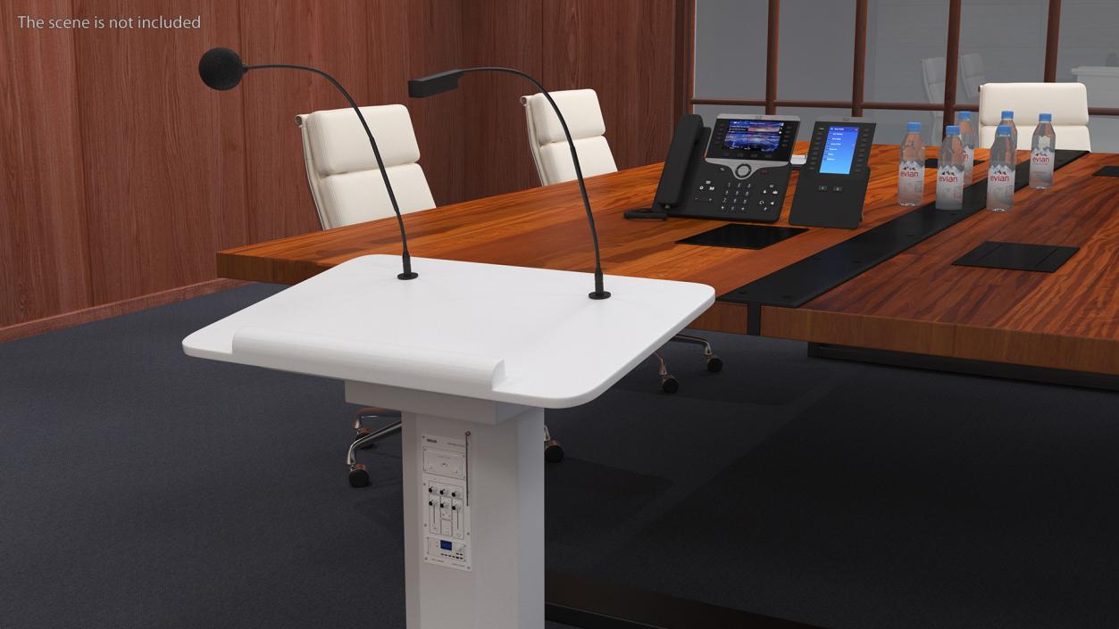 3D model Portable Lectern System Ahuja ASL-3000R White