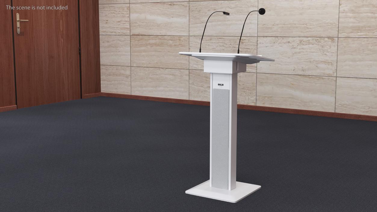 3D model Portable Lectern System Ahuja ASL-3000R White