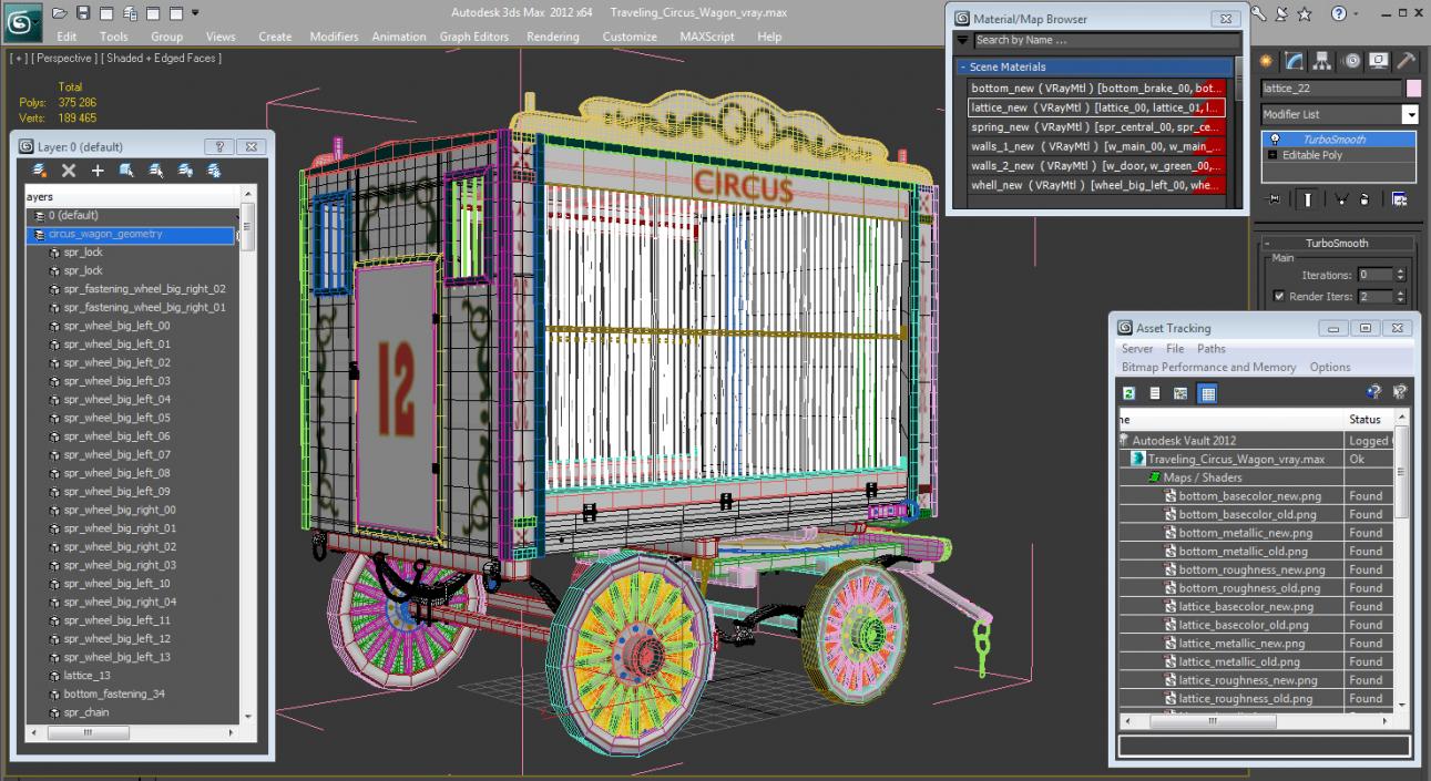 Traveling Circus Wagon 3D