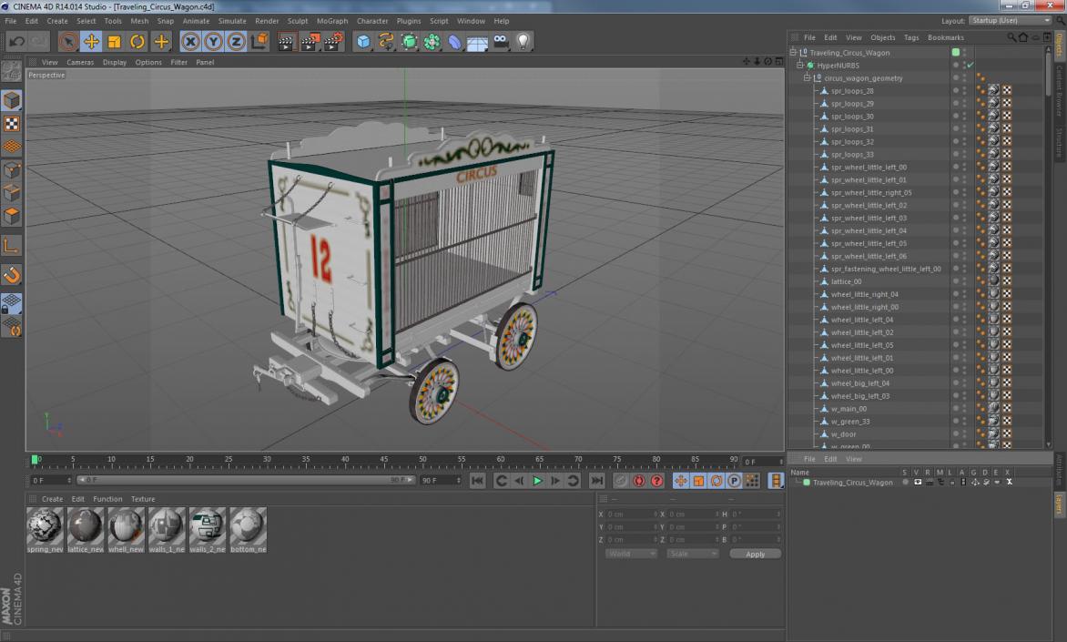 Traveling Circus Wagon 3D