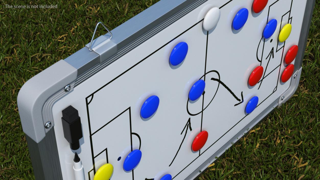 3D model Football Coaching Board with Game Tactics Fur