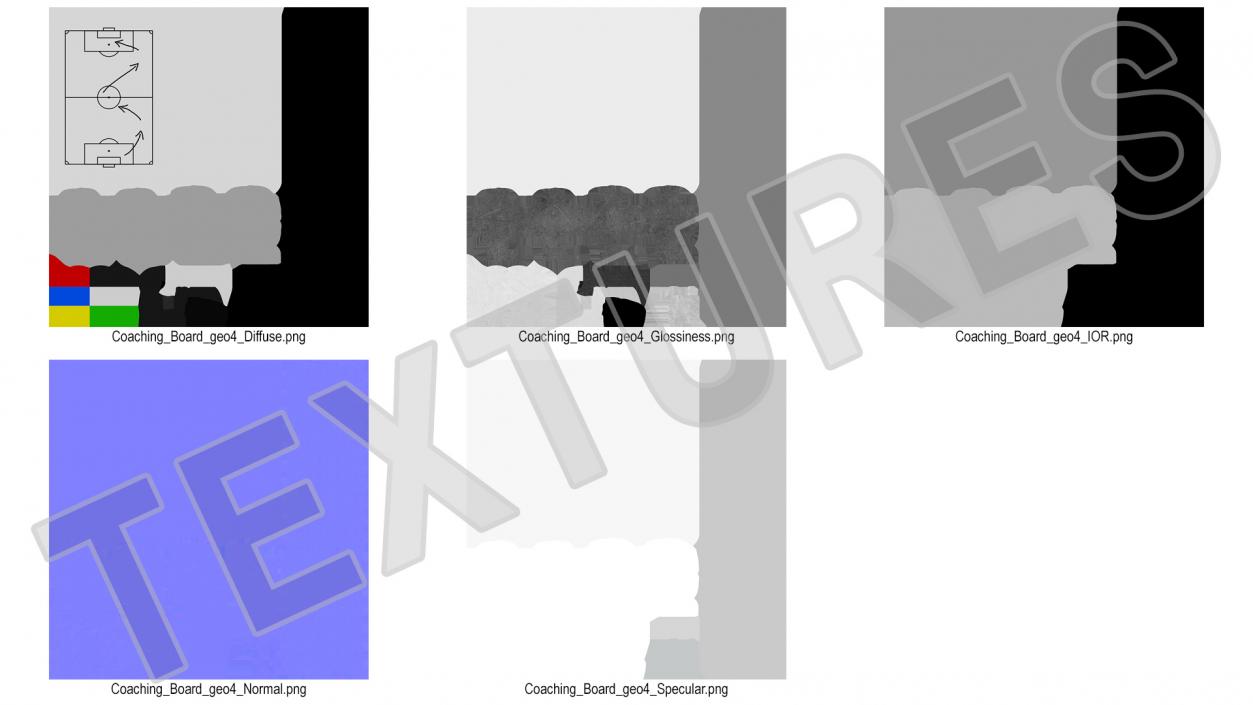 3D model Football Coaching Board with Game Tactics Fur