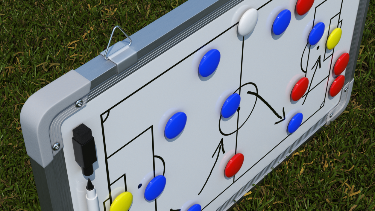 3D model Football Coaching Board with Game Tactics Fur