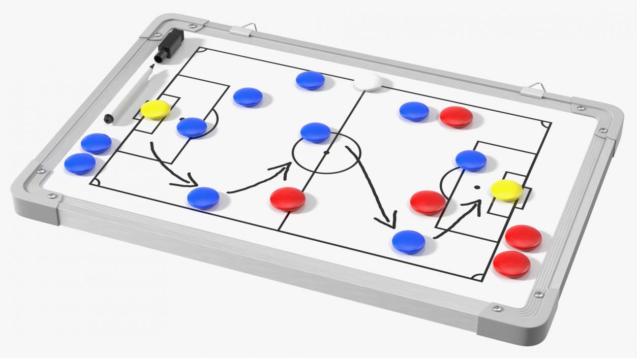 3D model Football Coaching Board with Game Tactics Fur