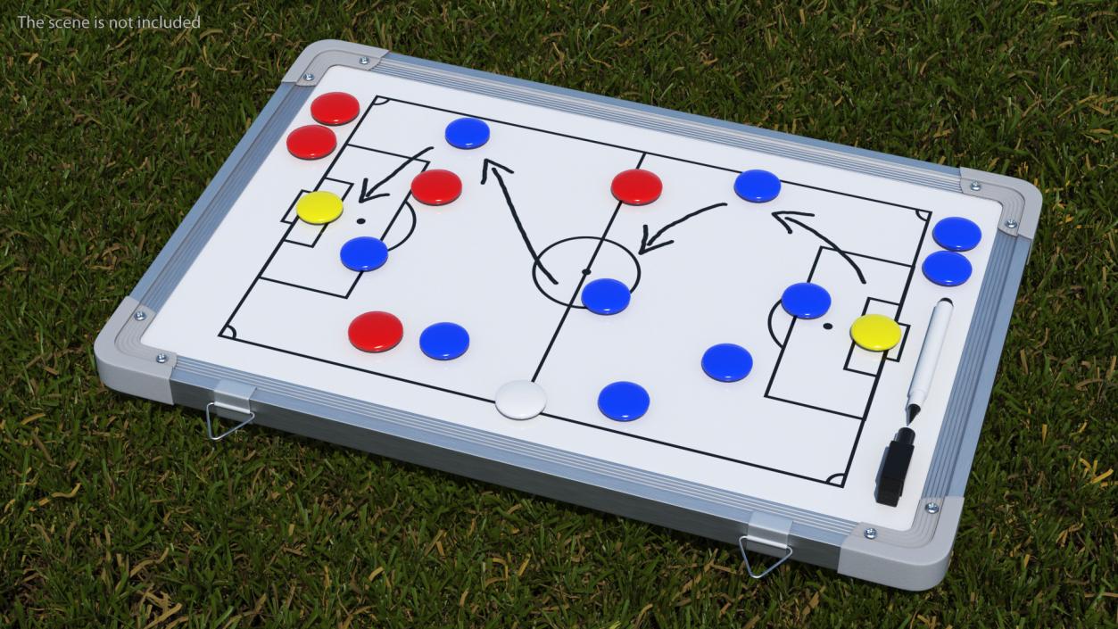 3D model Football Coaching Board with Game Tactics Fur