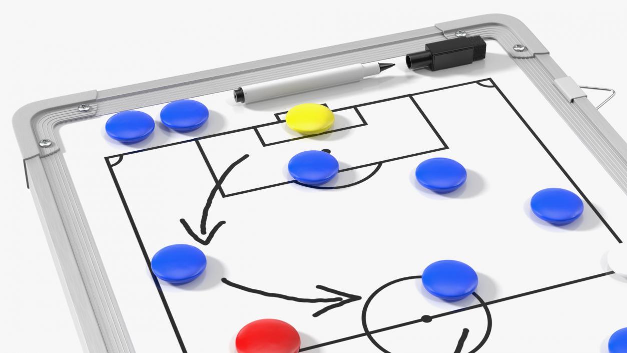 3D model Football Coaching Board with Game Tactics Fur