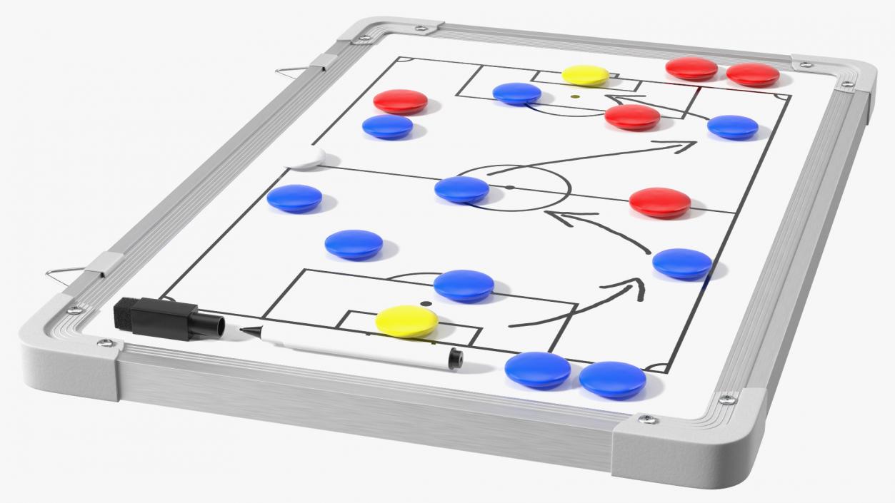 3D model Football Coaching Board with Game Tactics Fur