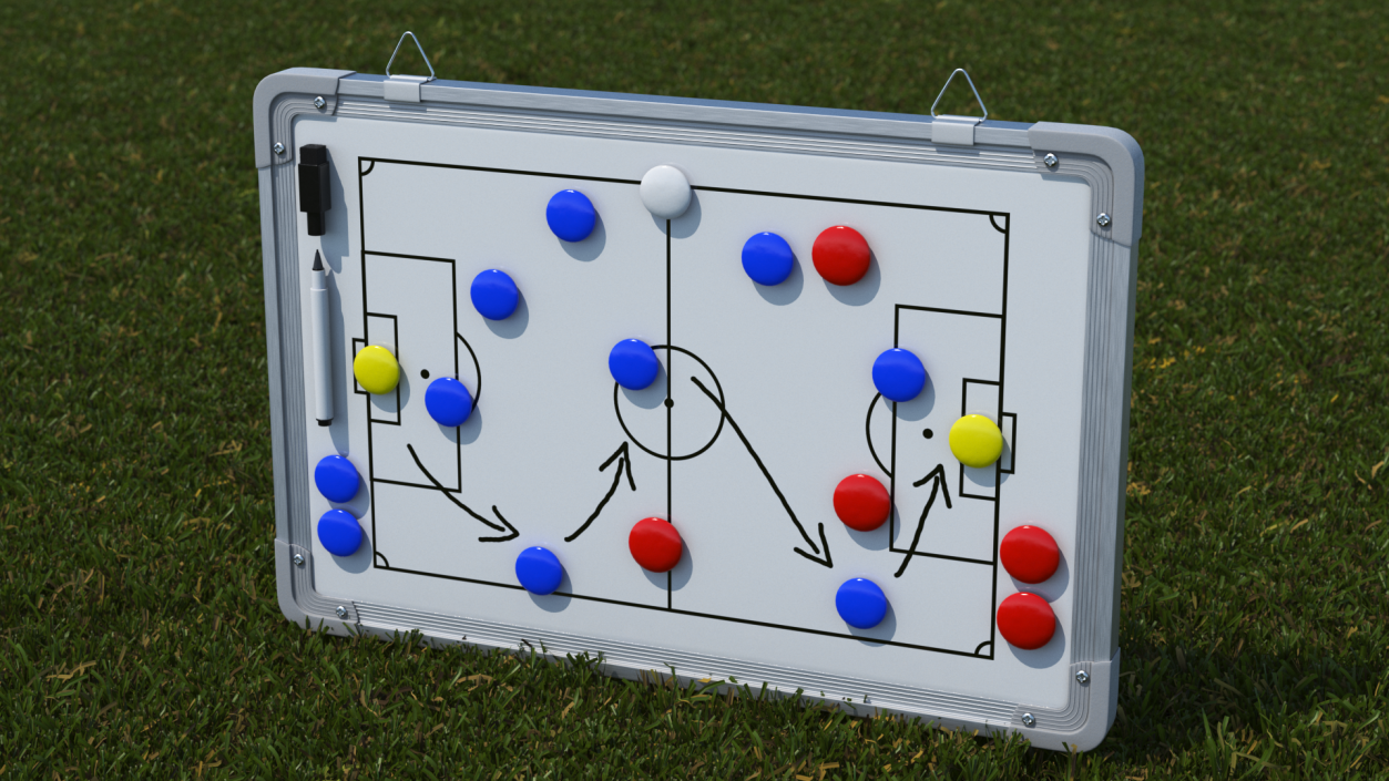 3D model Football Coaching Board with Game Tactics Fur