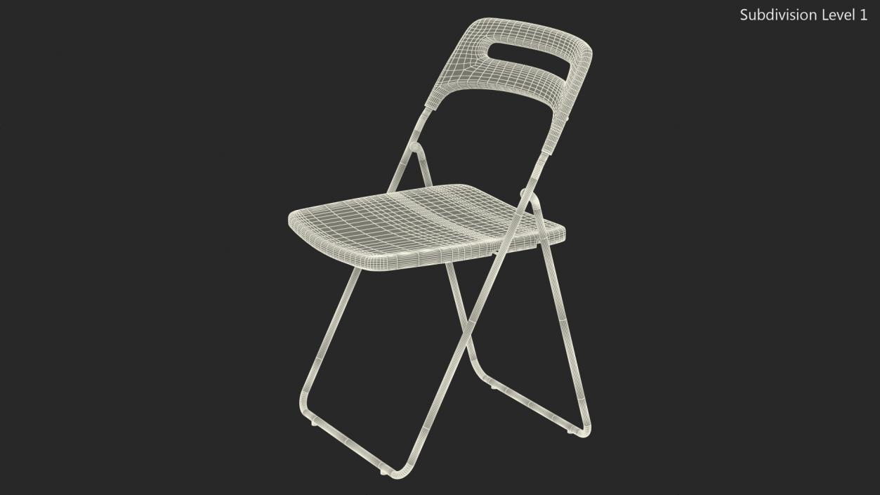 3D Plastic Folding Chair Blue