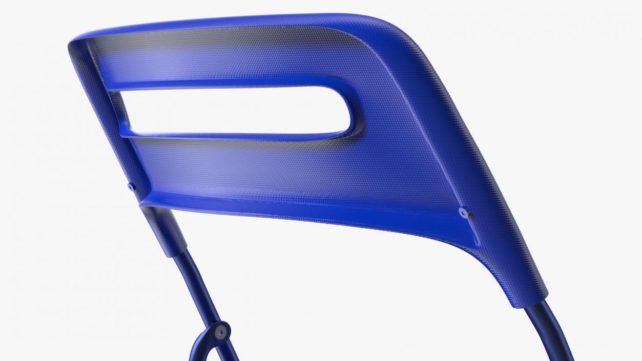 3D Plastic Folding Chair Blue