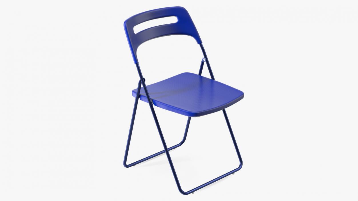 3D Plastic Folding Chair Blue