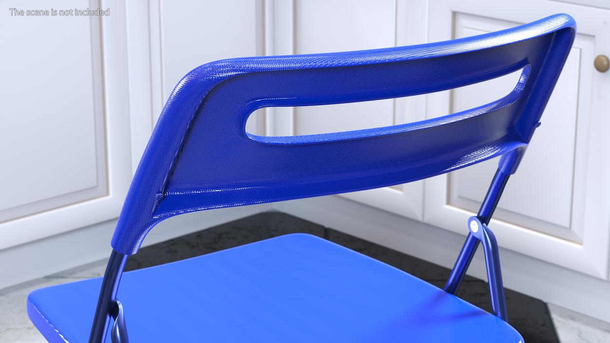 3D Plastic Folding Chair Blue