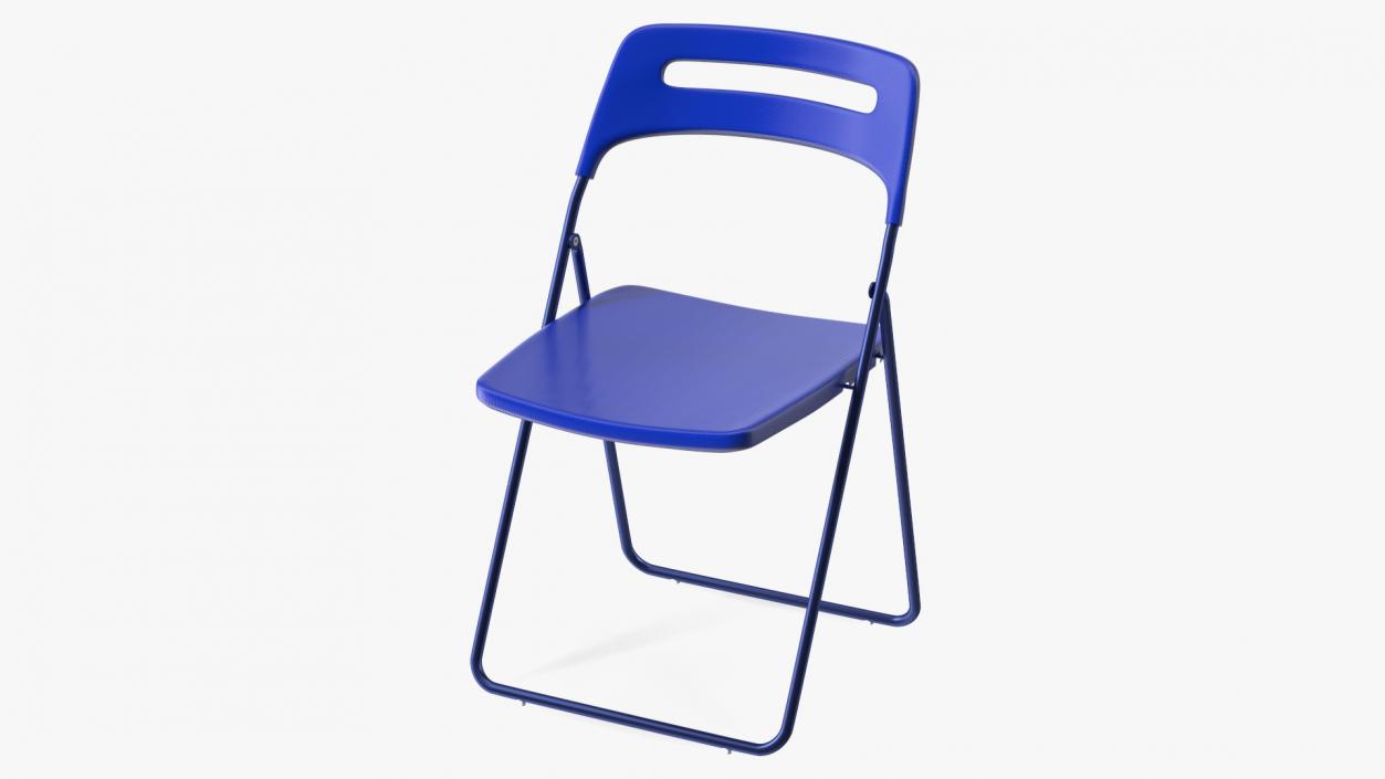 3D Plastic Folding Chair Blue