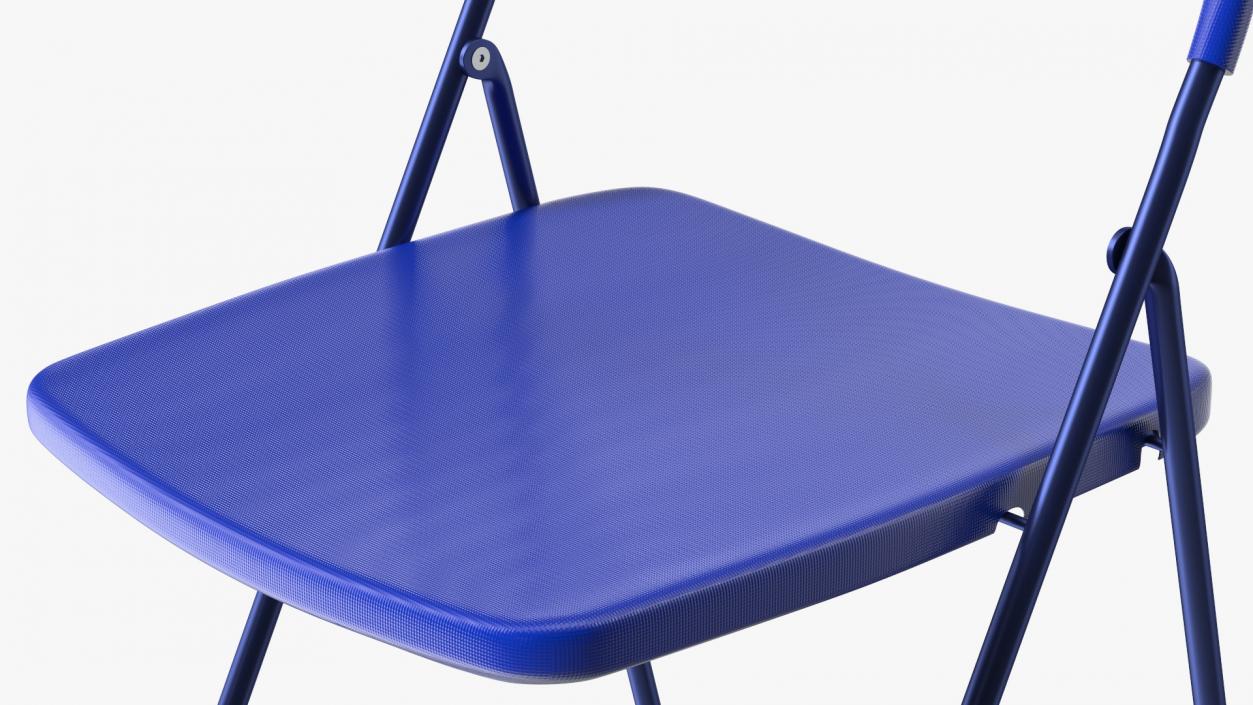 3D Plastic Folding Chair Blue