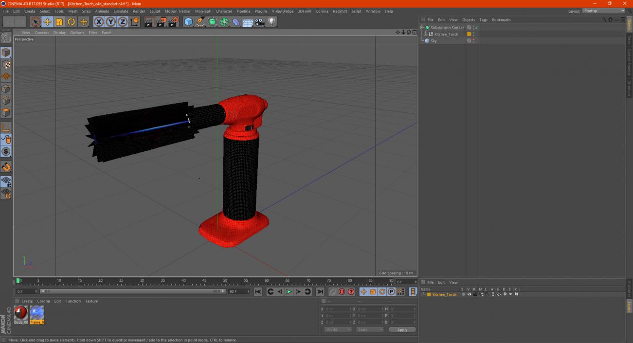 3D Kitchen Torch model