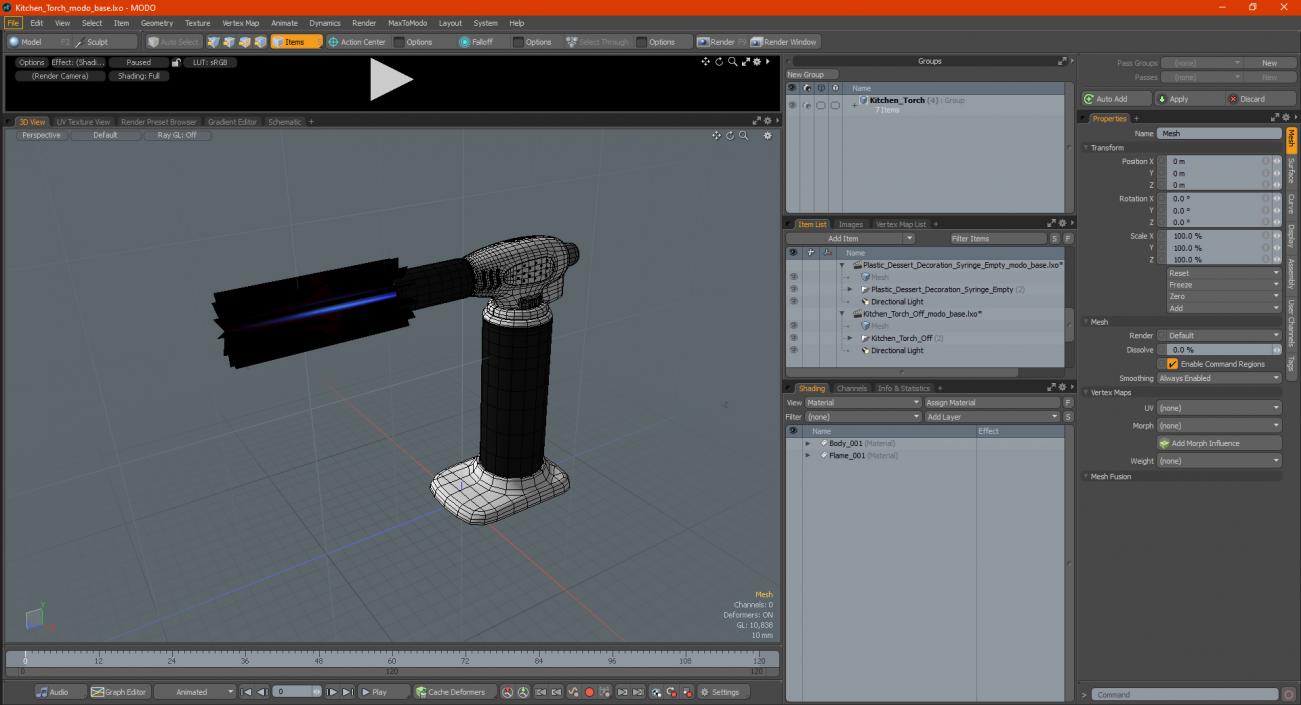 3D Kitchen Torch model