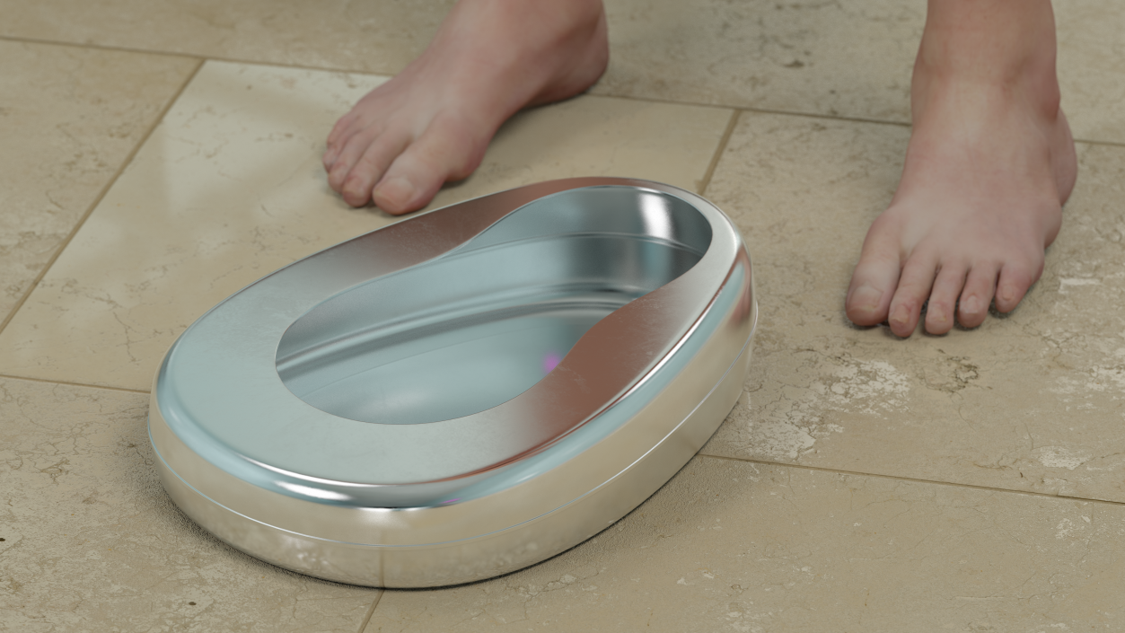 3D Metal Bed Pan model