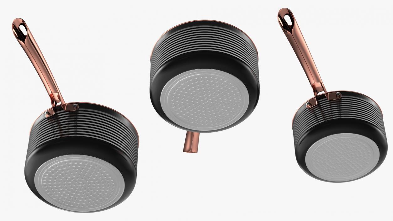 3D Tower Saucepan Set model