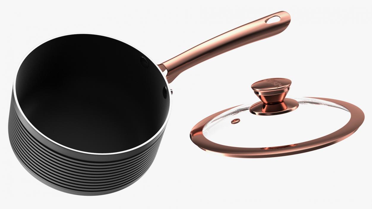 3D Tower Saucepan Set model