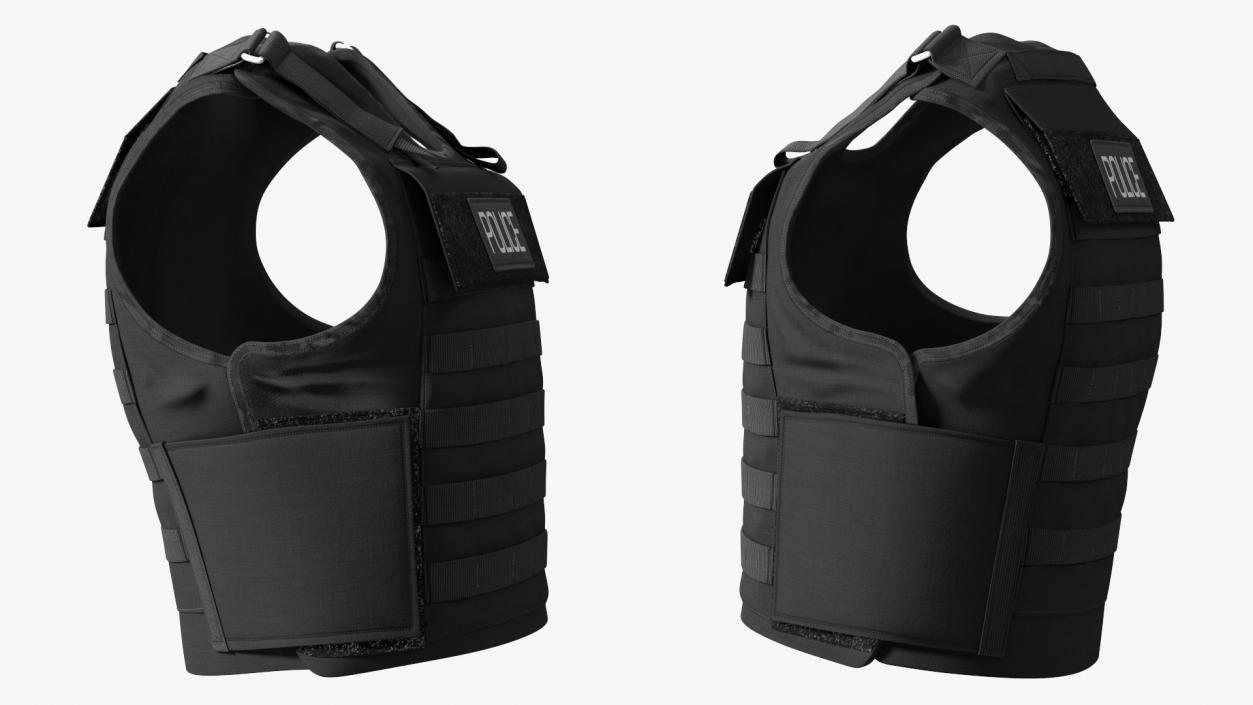 3D Police Black Body Armor Carrier