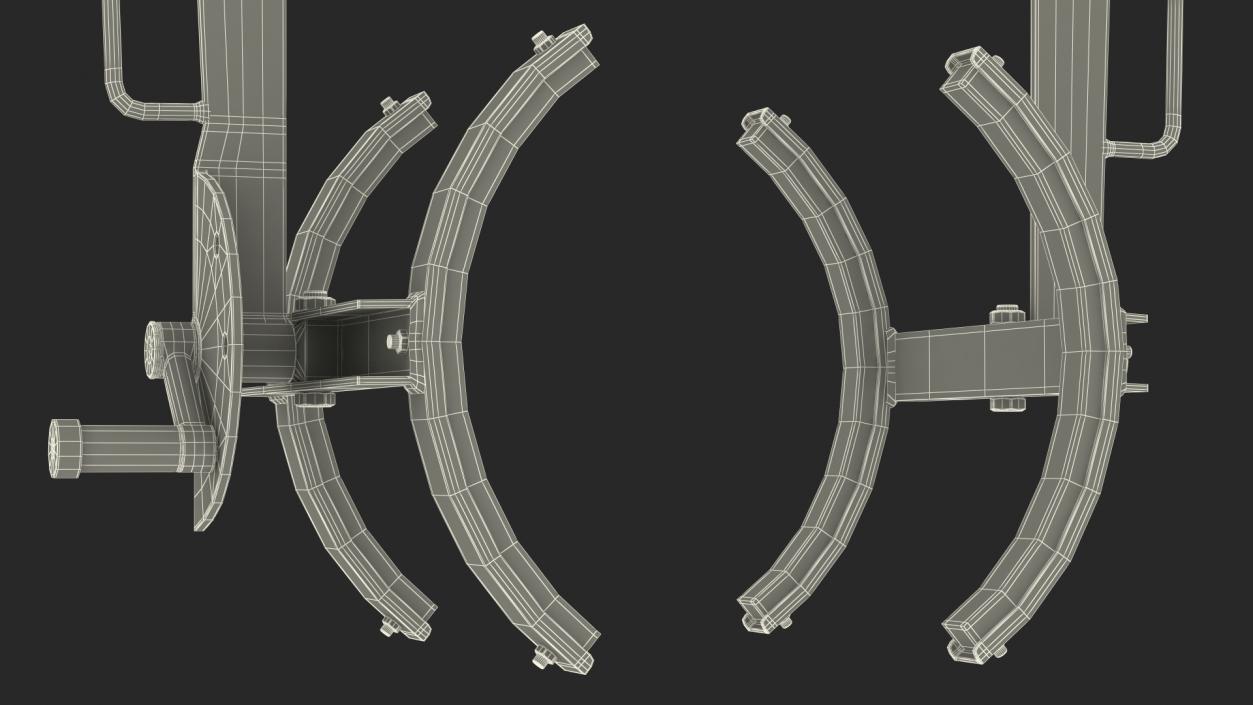 Crane Mounted Drum Lifter and Rotator Rigged 3D model