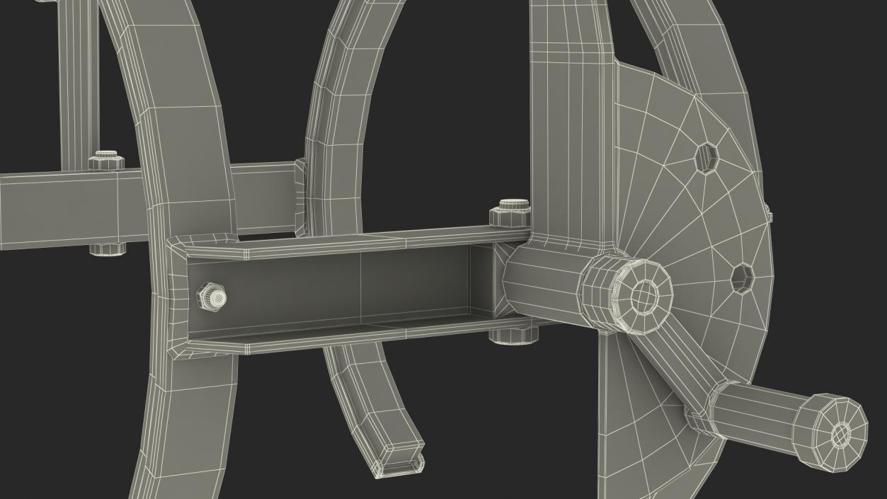 Crane Mounted Drum Lifter and Rotator Rigged 3D model