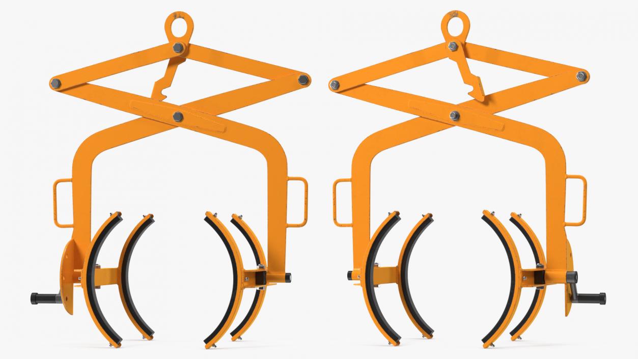 Crane Mounted Drum Lifter and Rotator Rigged 3D model