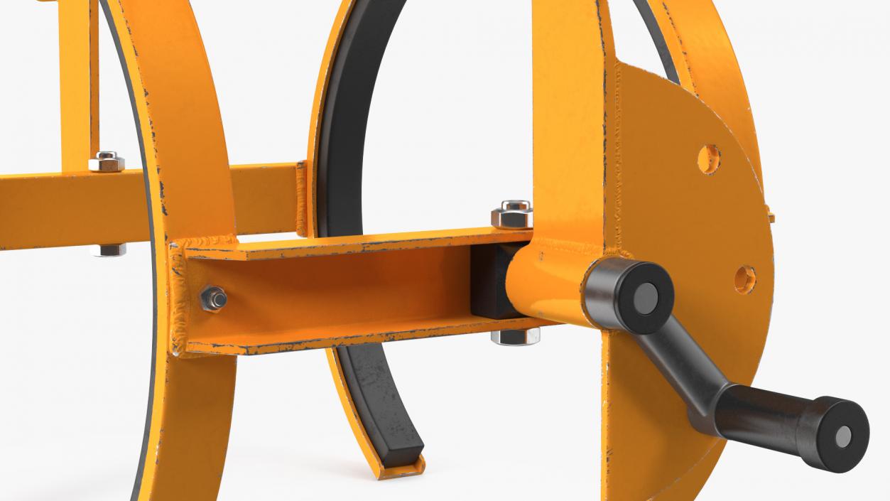 Crane Mounted Drum Lifter and Rotator Rigged 3D model