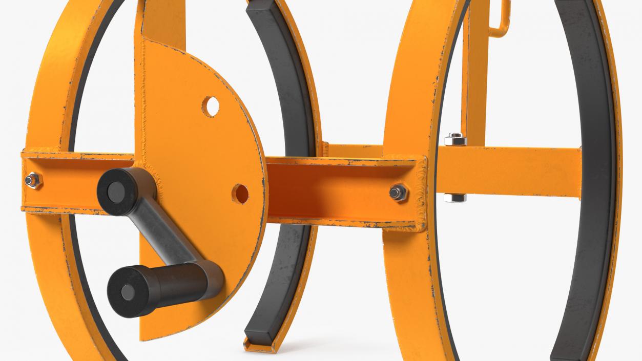 Crane Mounted Drum Lifter and Rotator Rigged 3D model