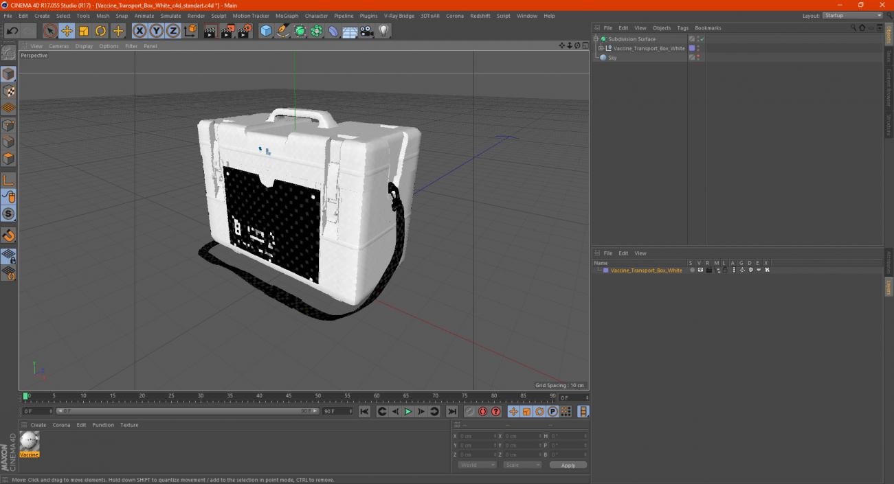 Vaccine Transport Box White 3D
