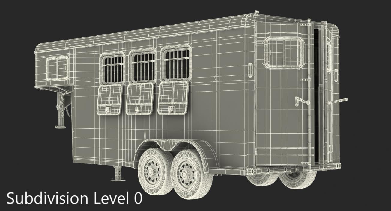 Horse Living Quarters Trailer 3D model