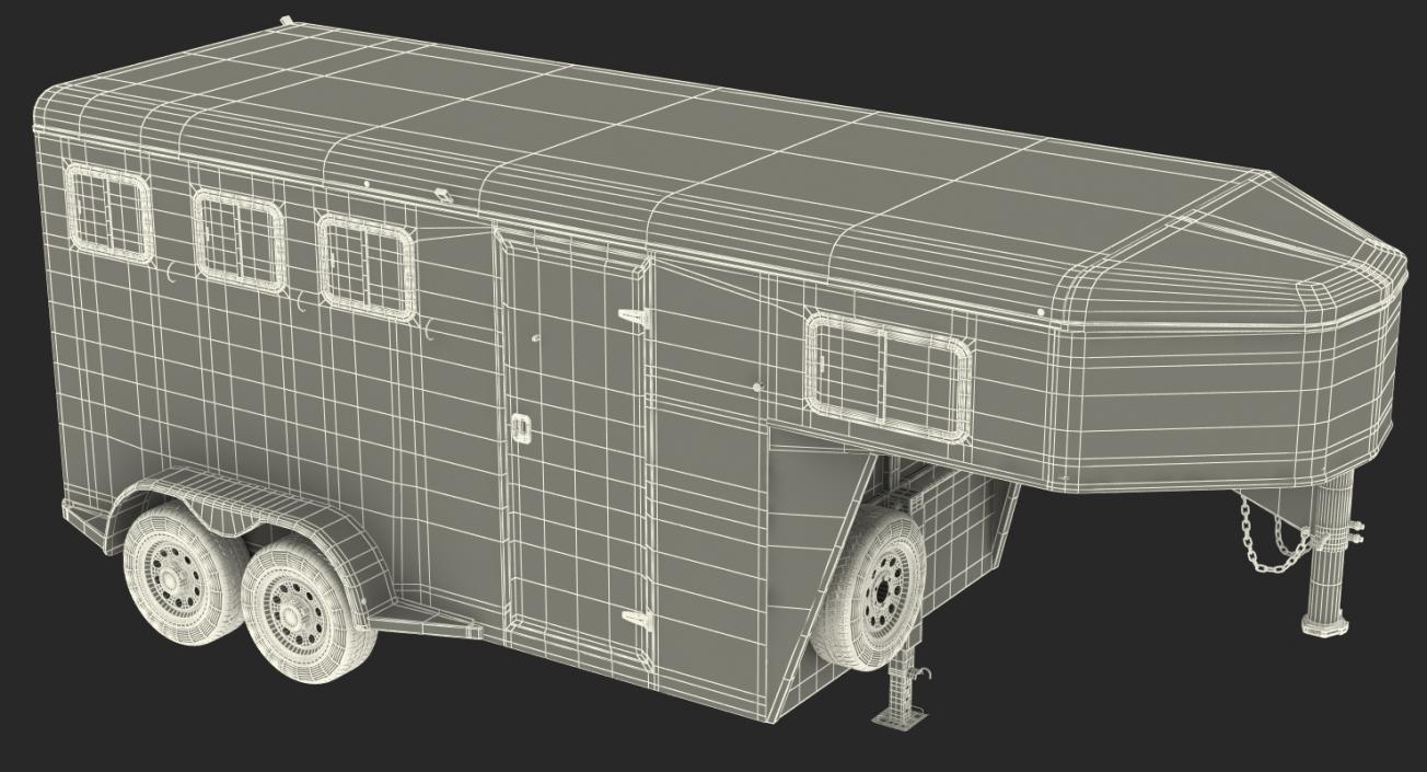 Horse Living Quarters Trailer 3D model