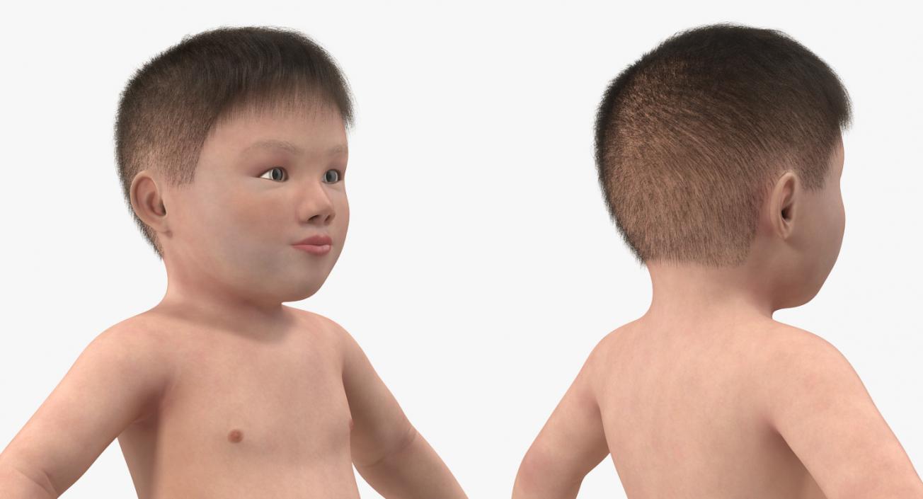 3D Small Baby Boys Rigged Collection model