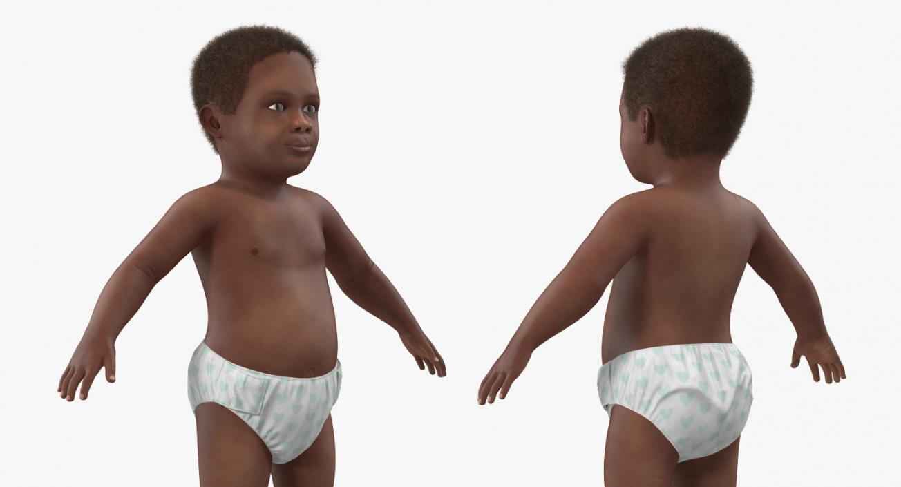 3D Small Baby Boys Rigged Collection model