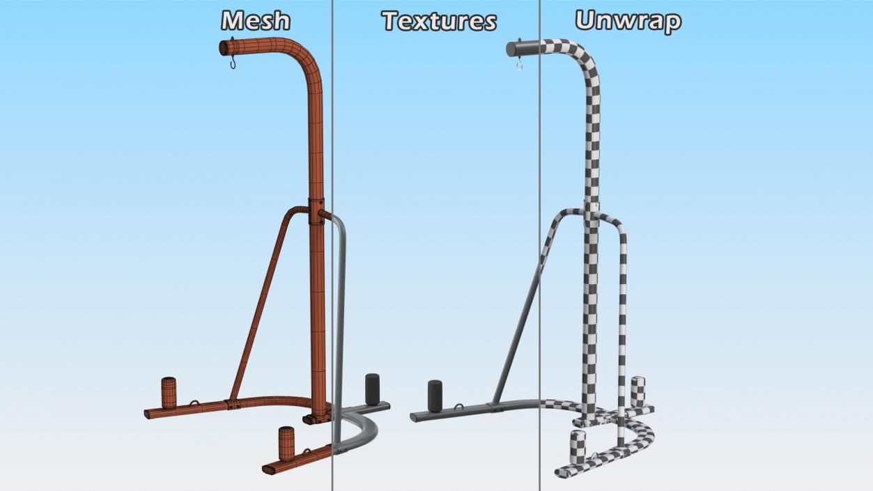 Free Standing Heavy Bag Stand 3D model