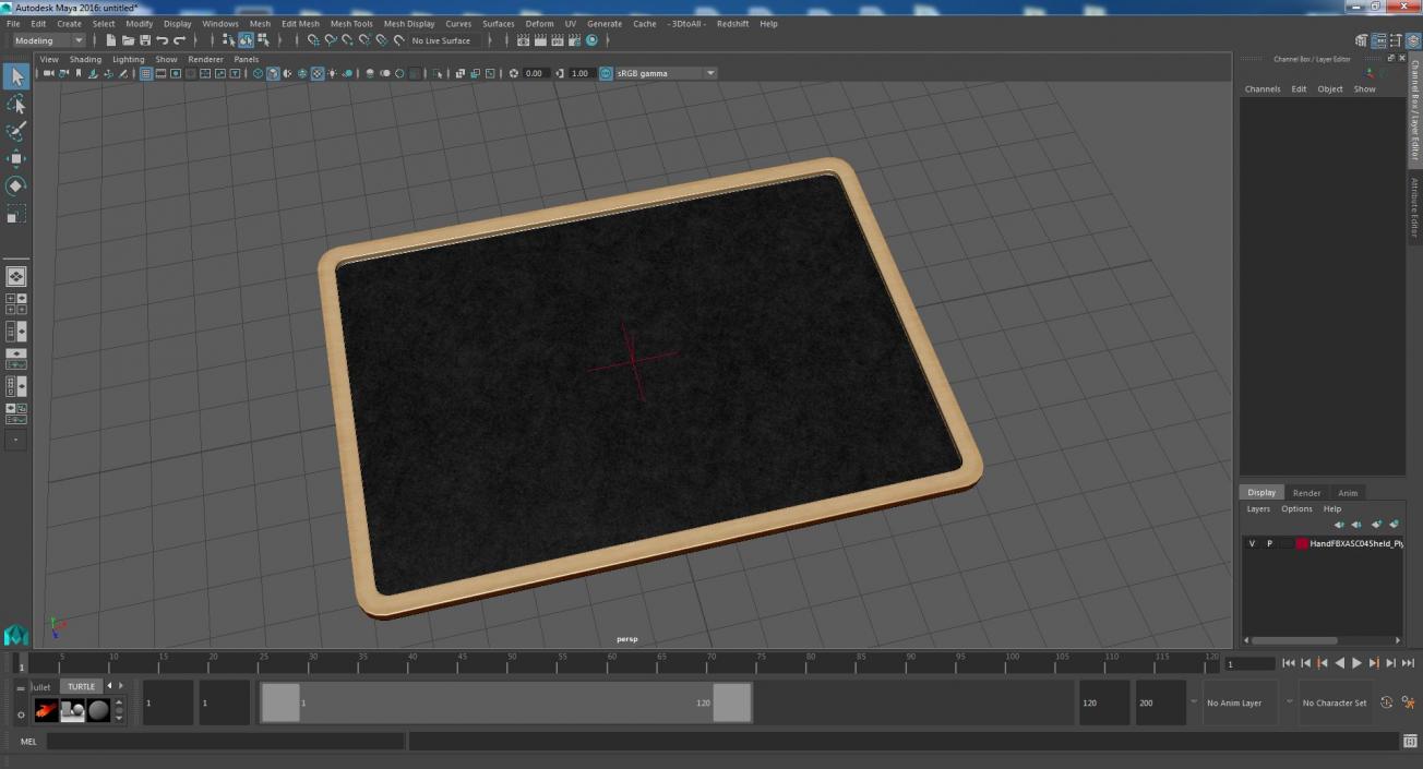 3D Hand-held Plywood Chalkboard model