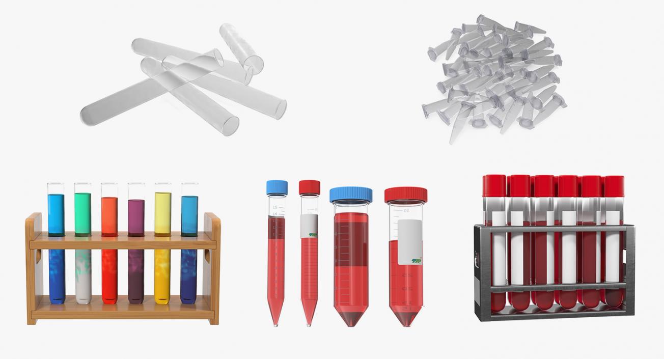 Laboratory Test Tubes Collection 2 3D model