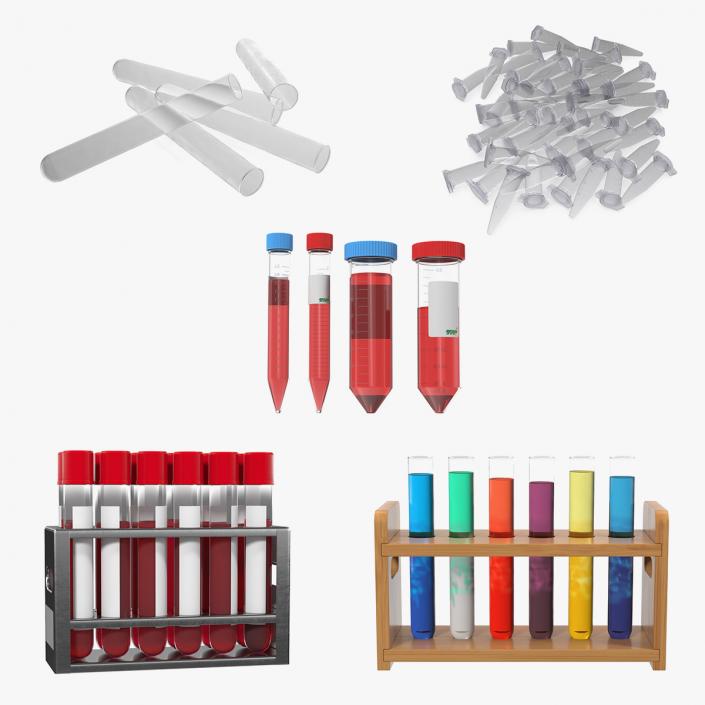 Laboratory Test Tubes Collection 2 3D model