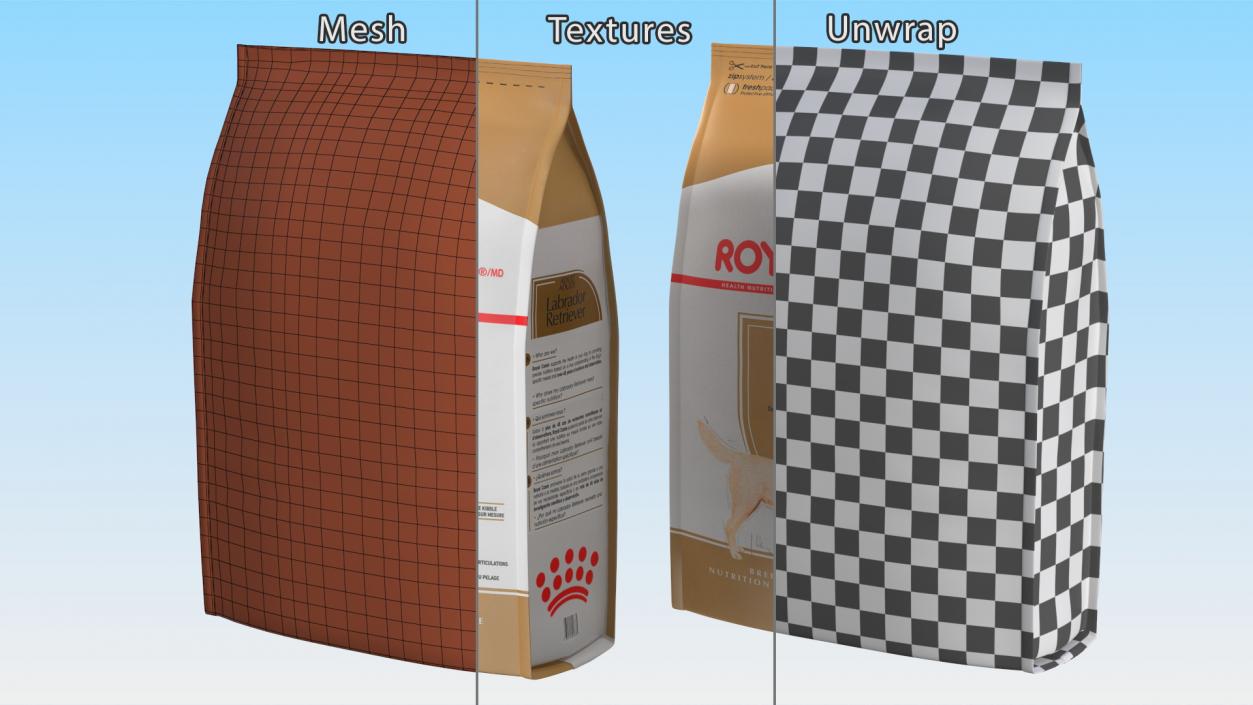 Pet Food Large Packages Collection 3D model