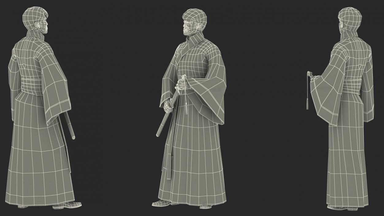 Traditional Style Chinese Man Woman and Boy Collection 3D model