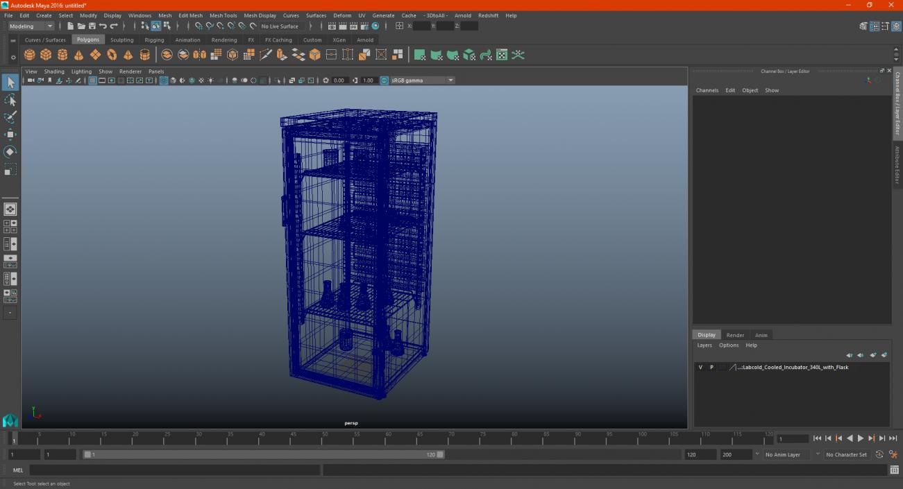 3D model Labcold Cooled Incubator 340L with Flask