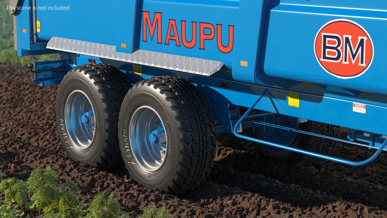 Maupu 18t Body Tipper Trailer Clean Rigged 3D