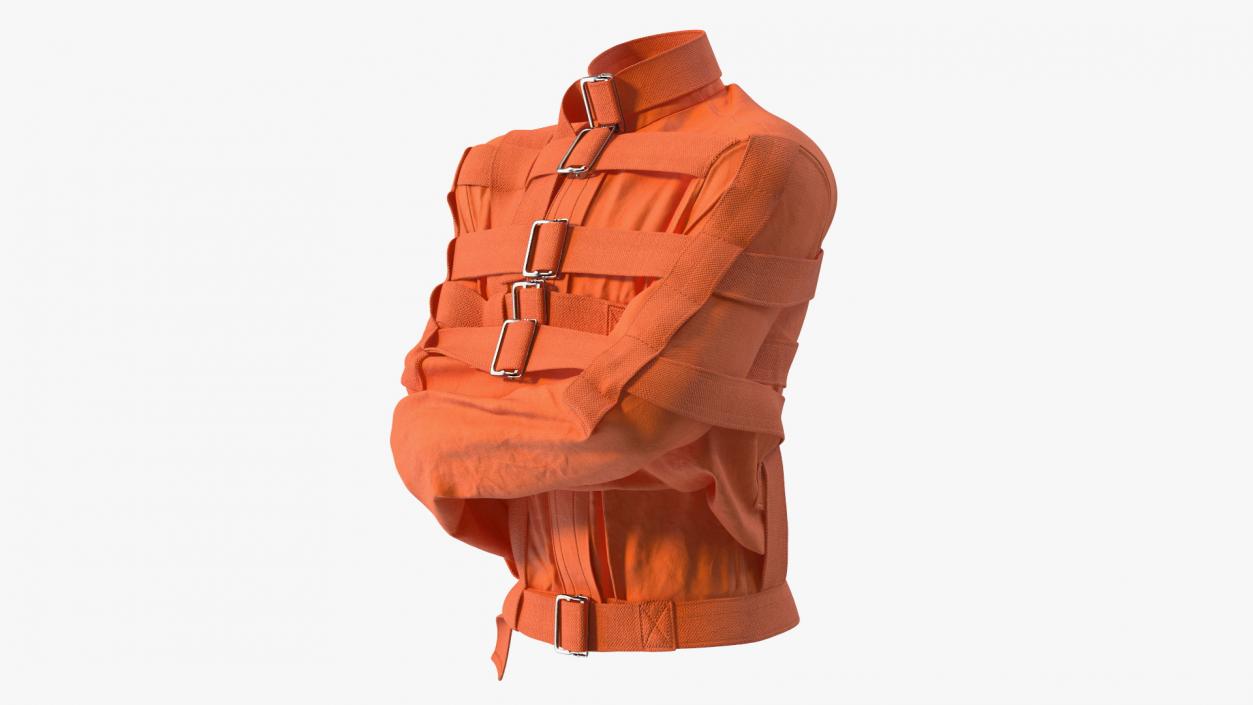 3D Straitjacket Restraint Outfit Orange