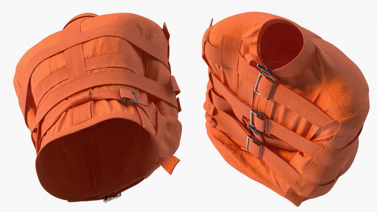 3D Straitjacket Restraint Outfit Orange